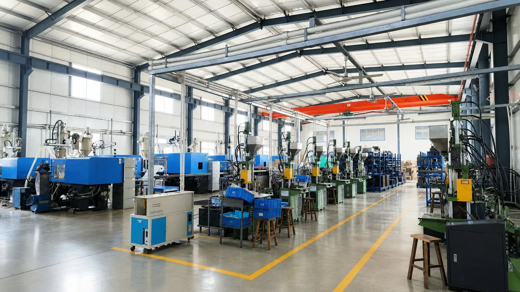 Yuda Molding clean and bright injection molding workshop
